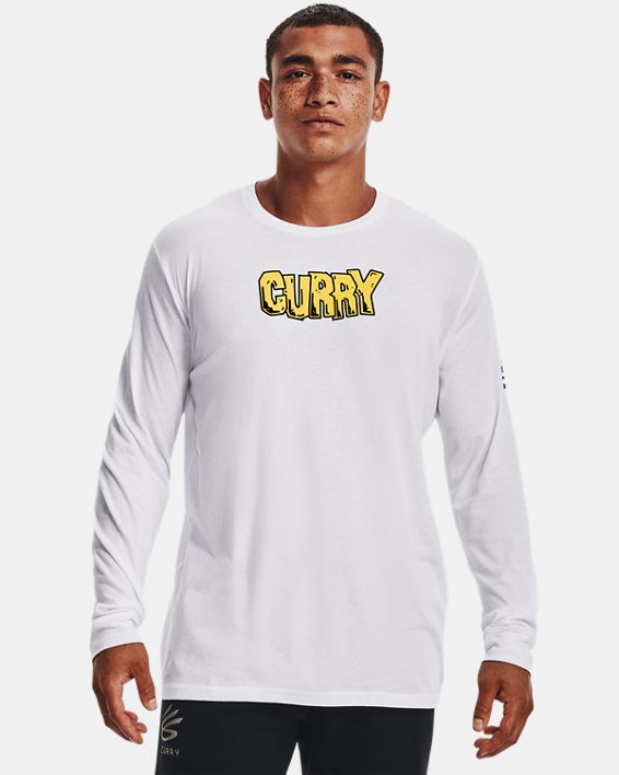 Camiseta de manga larga Curry Count para hombre, White, pdpMainDesktop image number 3